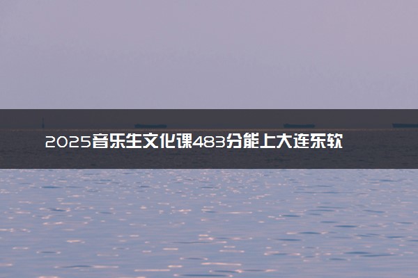 2025音乐生文化课483分能上大连东软信息学院吗