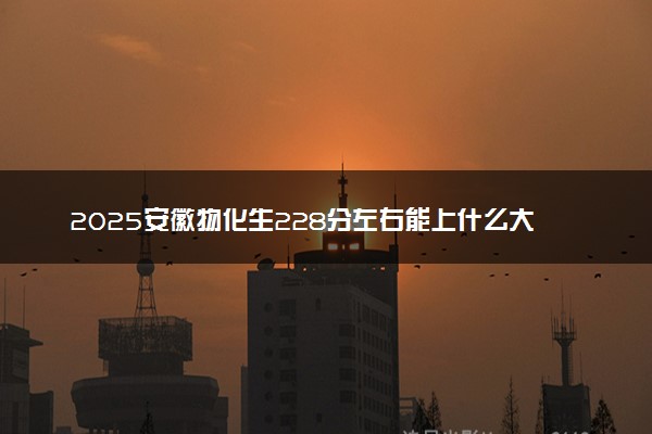 2025安徽物化生228分左右能上什么大学 可以报考的院校名单