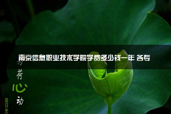 南京信息职业技术学院学费多少钱一年 各专业收费标准（2025年参考）