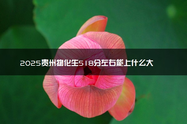 2025贵州物化生518分左右能上什么大学 可以报考的院校名单