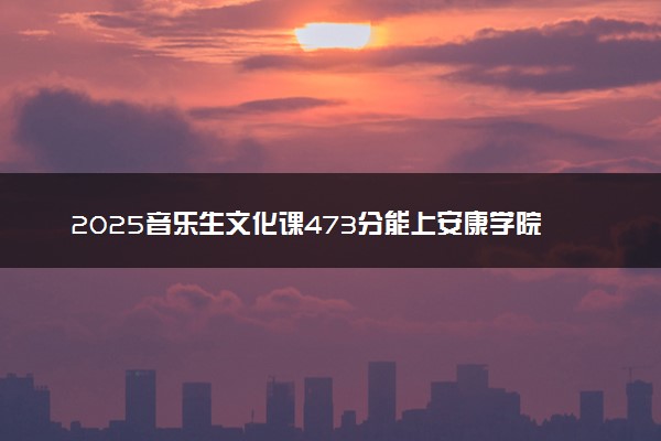 2025音乐生文化课473分能上安康学院吗