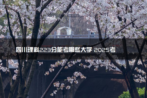 四川理科223分能考哪些大学 2025考生稳上的大学名单