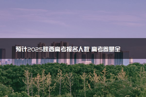 预计2025陕西高考报名人数 高考卷是全国几卷