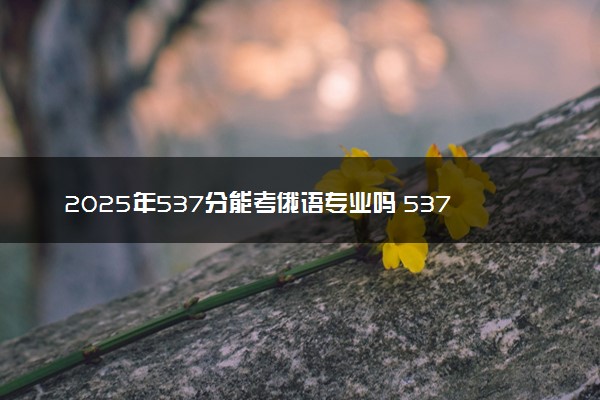 2025年537分能考俄语专业吗 537分俄语专业大学推荐