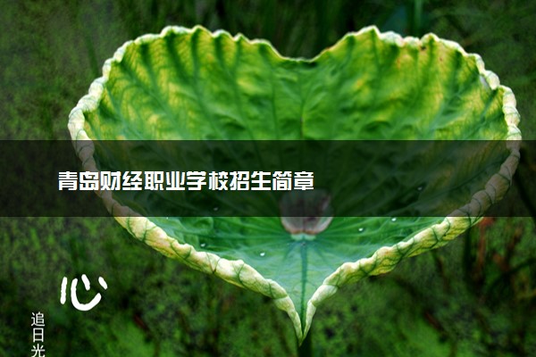 青岛财经职业学校招生简章