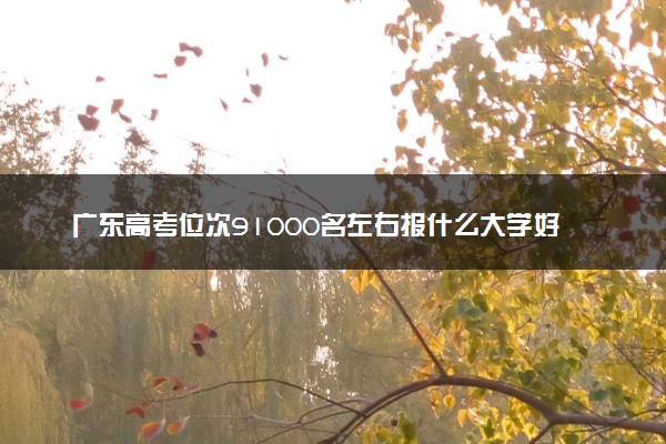 广东高考位次91000名左右报什么大学好（2025年参考）