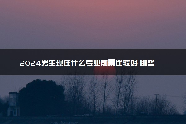2024男生现在什么专业前景比较好 哪些专业前途好