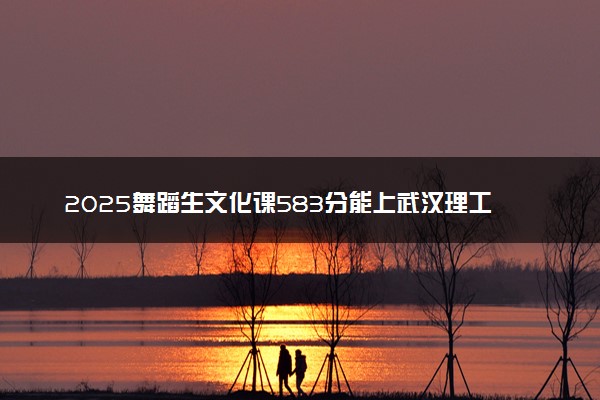 2025舞蹈生文化课583分能上武汉理工大学吗