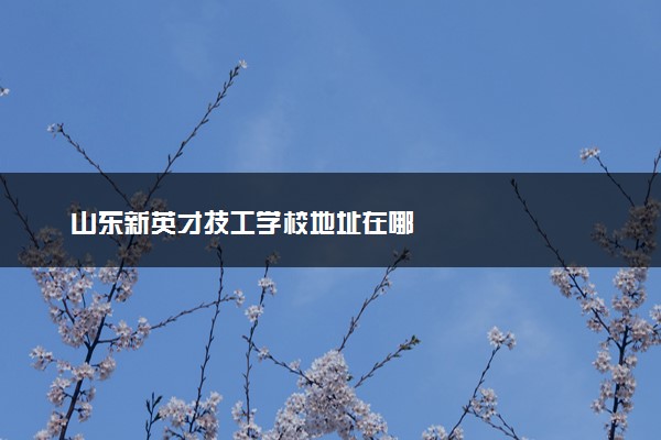 山东新英才技工学校地址在哪