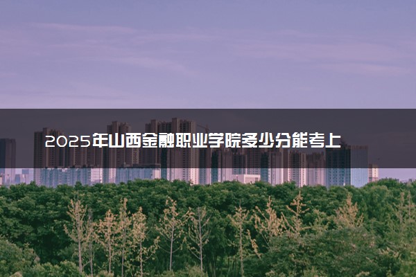 2025年山西金融职业学院多少分能考上 最低分及位次