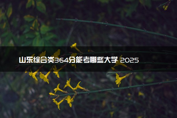 山东综合类364分能考哪些大学 2025考生稳上的大学名单
