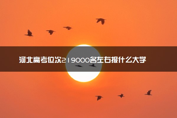 河北高考位次219000名左右报什么大学好（2025年参考）