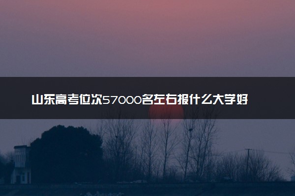 山东高考位次57000名左右报什么大学好（2025年参考）