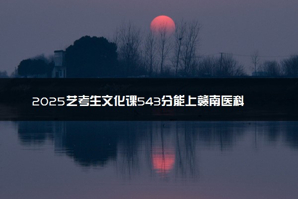 2025艺考生文化课543分能上赣南医科大学吗