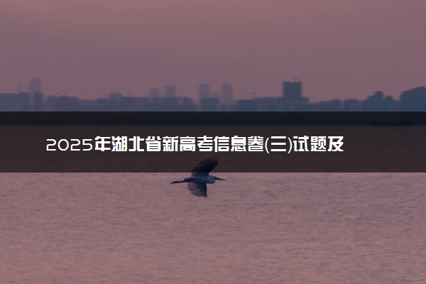 2025年湖北省新高考信息卷（三）试题及答案汇总