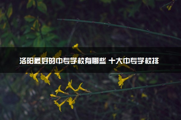洛阳最好的中专学校有哪些 十大中专学校排名