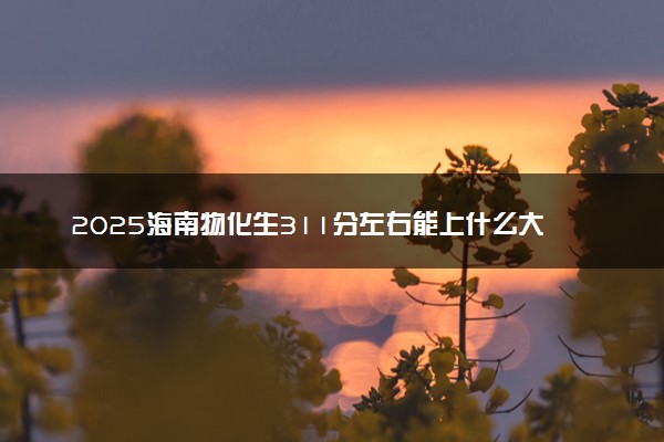 2025海南物化生311分左右能上什么大学 可以报考的院校名单