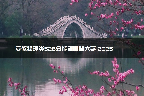 安徽物理类528分能考哪些大学 2025考生稳上的大学名单