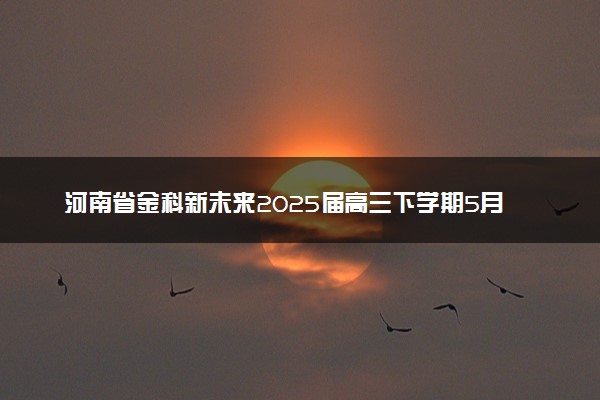 河南省金科新未来2025届高三下学期5月联考试题及答案汇总