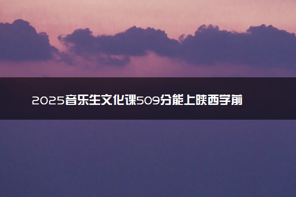 2025音乐生文化课509分能上陕西学前师范学院吗