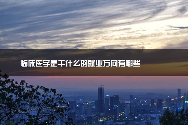 临床医学是干什么的就业方向有哪些