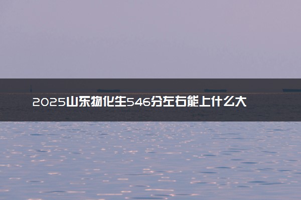 2025山东物化生546分左右能上什么大学 可以报考的院校名单