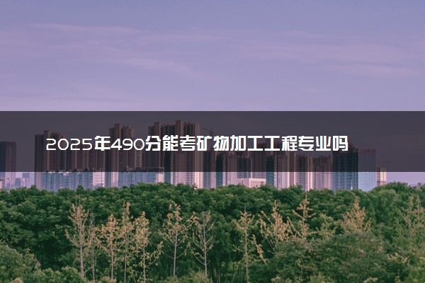2025年490分能考矿物加工工程专业吗 490分矿物加工工程专业大学推荐