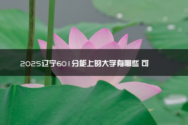 2025辽宁601分能上的大学有哪些 可以报考院校名单