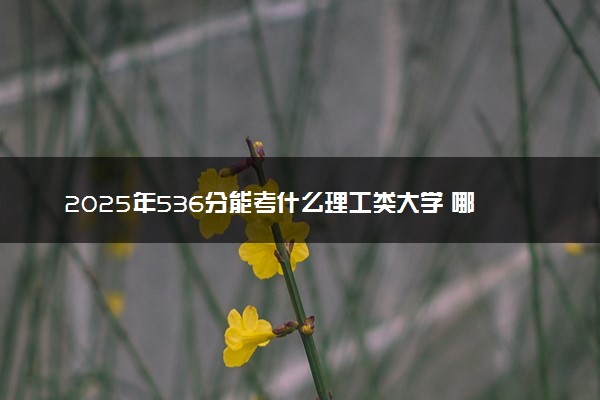 2025年536分能考什么理工类大学 哪些大学值得报