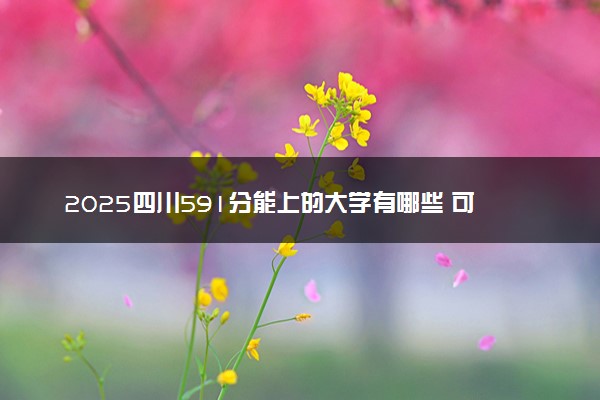 2025四川591分能上的大学有哪些 可以报考院校名单