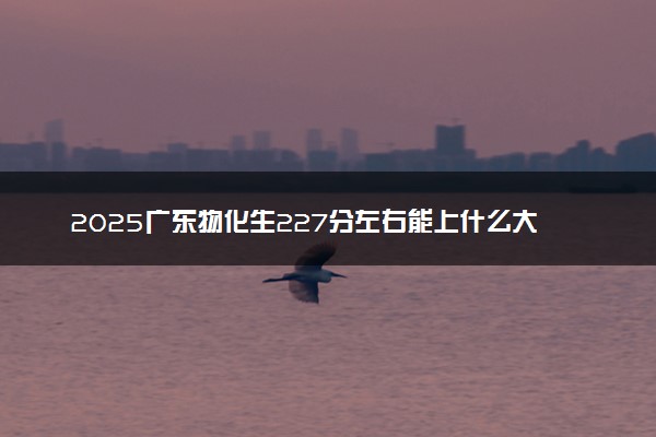 2025广东物化生227分左右能上什么大学 可以报考的院校名单