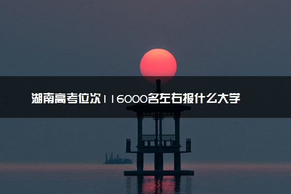 湖南高考位次116000名左右报什么大学好（2025年参考）