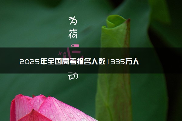 2025年全国高考报名人数1335万人 大概多少人参加高考