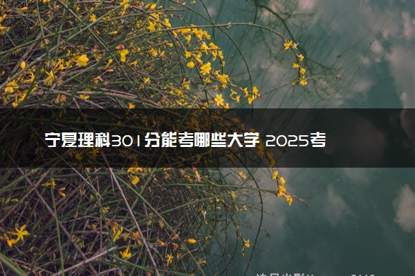宁夏理科301分能考哪些大学 2025考生稳上的大学名单