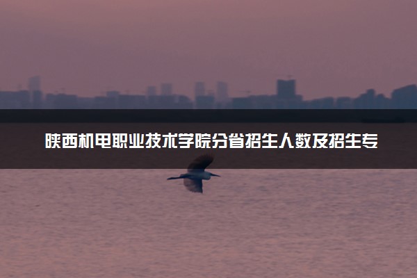 陕西机电职业技术学院分省招生人数及招生专业2025年招生计划参考