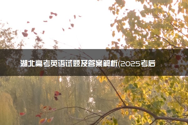 湖北高考英语试题及答案解析（2025考后更新）