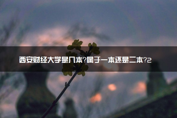 西安财经大学是几本？属于一本还是二本？2025年分数线预测及报考建议