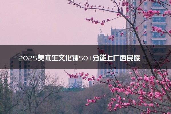 2025美术生文化课501分能上广西民族大学吗