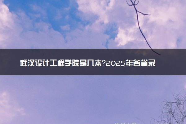 武汉设计工程学院是几本？2025年各省录取分数线预测及报考建议