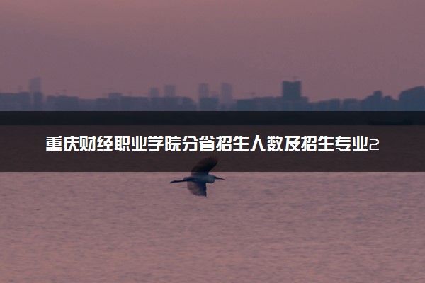 重庆财经职业学院分省招生人数及招生专业2025年招生计划参考