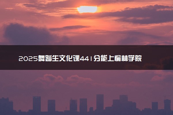2025舞蹈生文化课441分能上榆林学院吗
