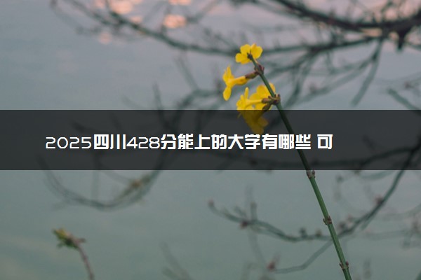 2025四川428分能上的大学有哪些 可以报考院校名单