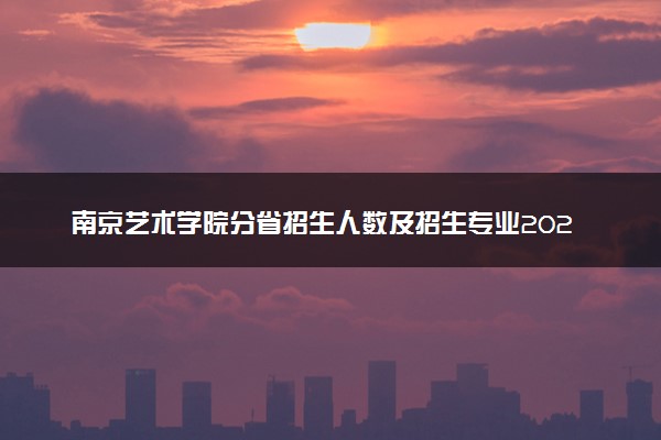 南京艺术学院分省招生人数及招生专业2025年招生计划参考