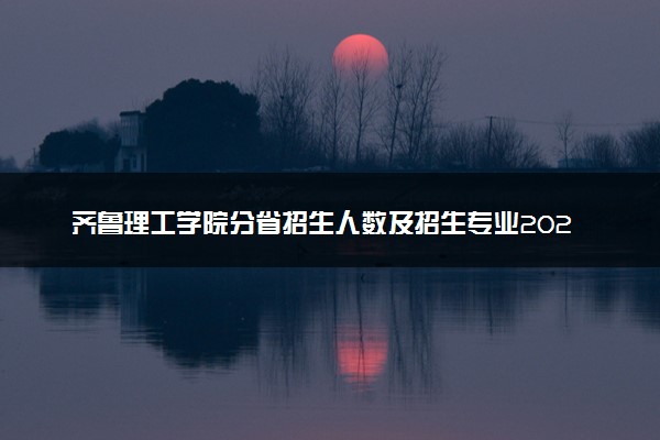 齐鲁理工学院分省招生人数及招生专业2025年招生计划参考