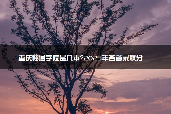 重庆移通学院是几本？2025年各省录取分数线预测及报考建议