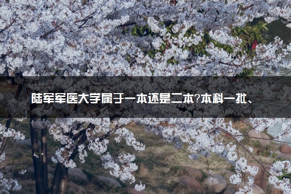 陆军军医大学属于一本还是二本？本科一批、二批的区别及报考建议
