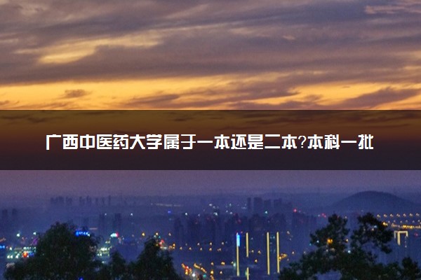广西中医药大学属于一本还是二本？本科一批、二批的区别及报考建议