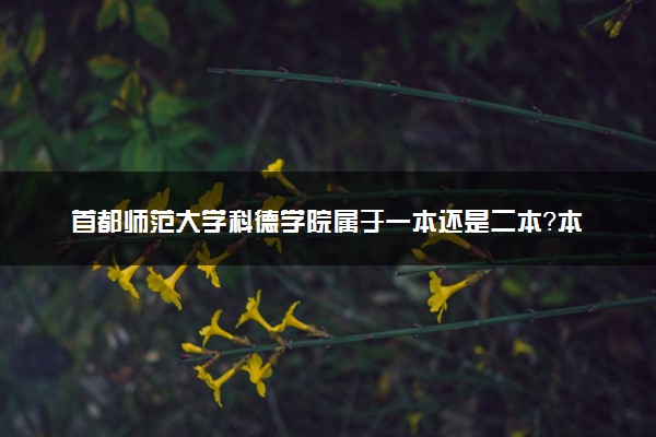 首都师范大学科德学院属于一本还是二本？本科一批、二批的区别及报考建议