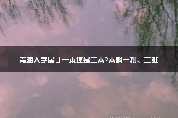 青海大学属于一本还是二本？本科一批、二批的区别及报考建议