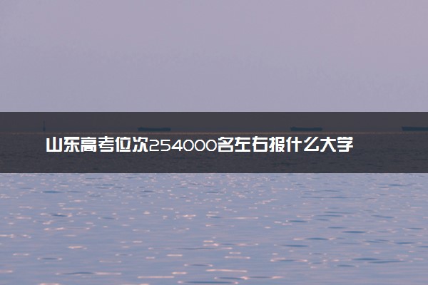 山东高考位次254000名左右报什么大学好（2025年参考）